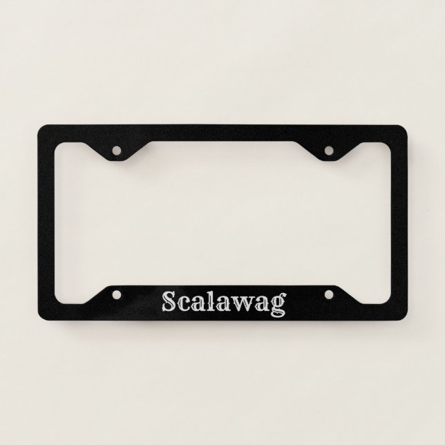 Scalawag T-Shirt License Plate Frame (Front)