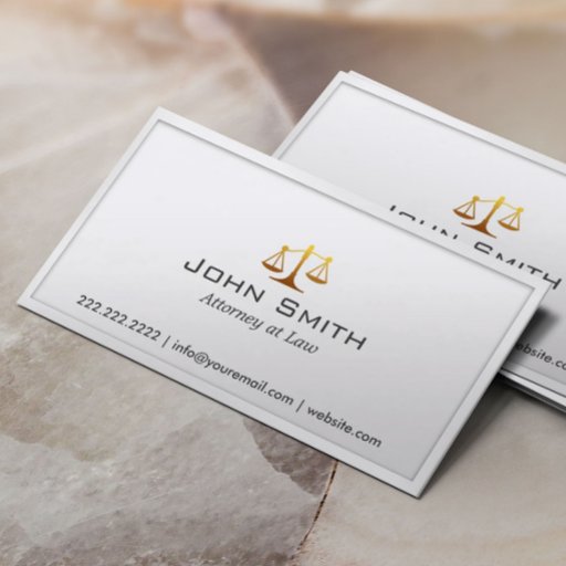 Customizable Scale of Justice Attorney/Lawyer Business Card