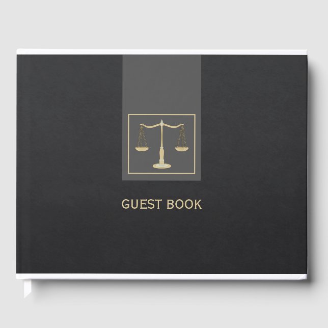 Scale Of Justice  Guest Book (Front)
