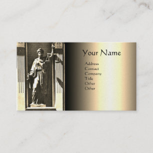SCALE OF JUSTICE LEGAL OFFICE,ATTORNEY Monogram Business Card