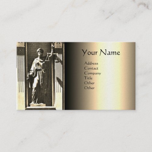 SCALE OF JUSTICE LEGAL OFFICEATTORNEY Monogram Business Card