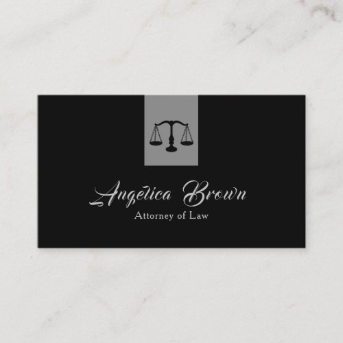 Scale of Justice Logo Business Card
