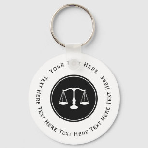 Scale of Justice Symbol Keychain