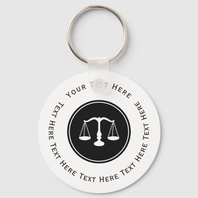 Scale of Justice Symbol Keychain (Front)