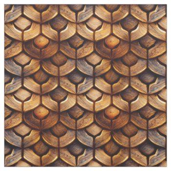 Scale With Circle Wooden Seamless Tileable Pattern Fabric by Hakonart at Zazzle