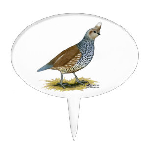 Scaled Quail Cake Topper