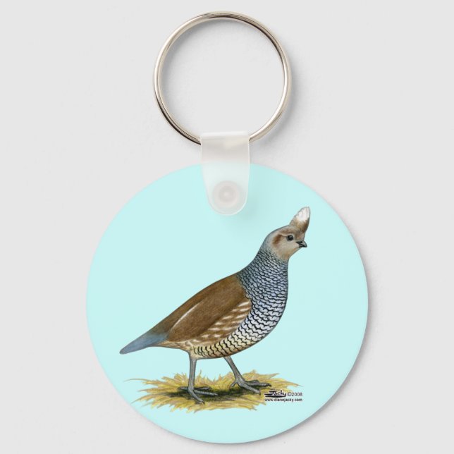 Scaled Quail Keychain (Front)