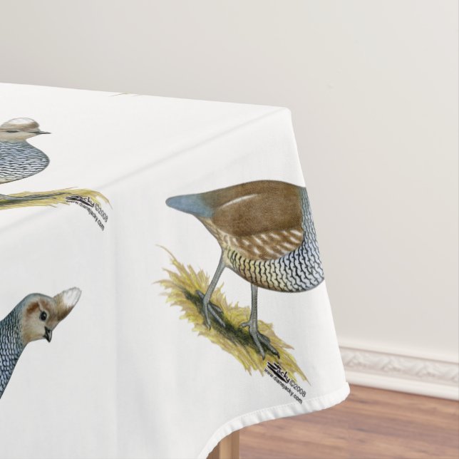 Scaled Quail Tablecloth (In Situ)