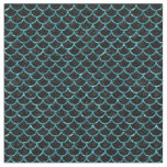 SCALES1 BLACK MARBLE &amp; BLUE-GREEN WATER FABRIC