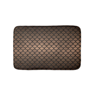 SCALES1 BLACK MARBLE & BRONZE METAL (R) BATHROOM MAT