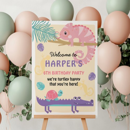 Scales and Tails Girl's Reptile Birthday 