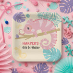 Scales and Tails Girl's Reptile Birthday  Paper Plates<br><div class="desc">You'll be “swamped” for guests with our scales and tails girl's reptile birthday party supplies! Featuring a group of lovable reptilian friends definitely, ready for a party. Perfect for reptile shows events, let this collection help you to be a calmer “calm-eleon” with your party preparations. See you later alligator, in...</div>