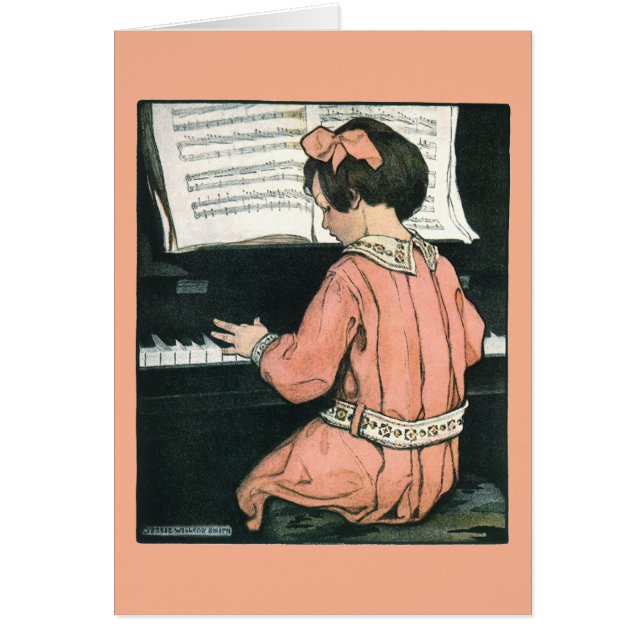 Scales by Jessie Willcox Smith, Piano Music Card (Front)