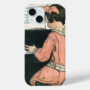 Scales by Jessie Willcox Smith, Piano Music Girl iPhone 15 Case
