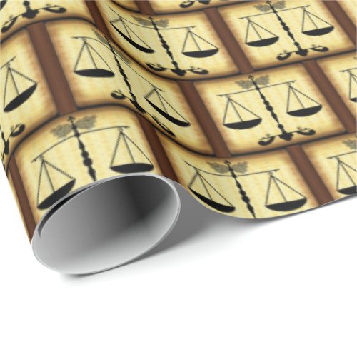 Scales Judge Justice Wrapping Paper