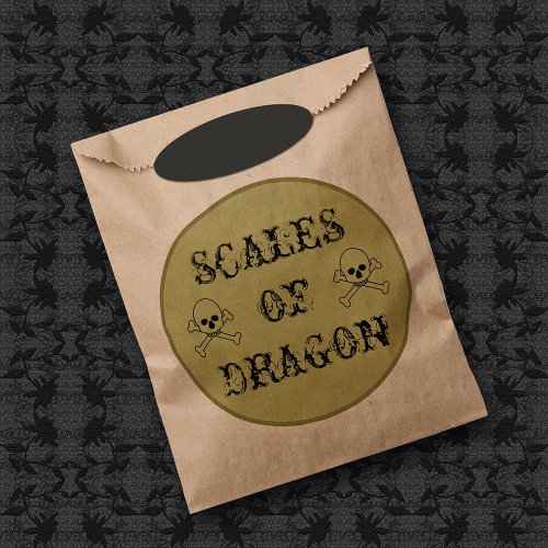 Scales Of Dragon Witchs Potion Label Favor Bag