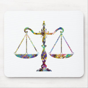 Scales of Justice Art Mouse Pad