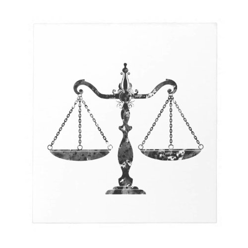 Scales of Justice Art Notepad