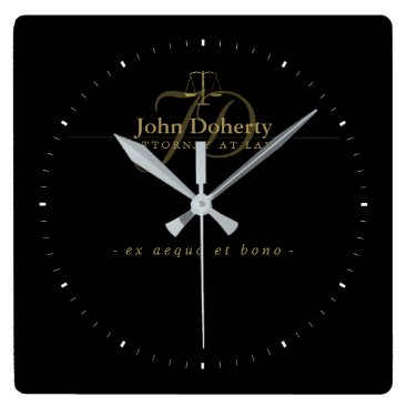 Scales of Justice | Attorney At Law Square Wall Clock Scales of Justice | Attorney At Law Square Wall Clock