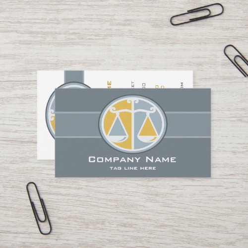 Scales of Justice Attorney Business Card