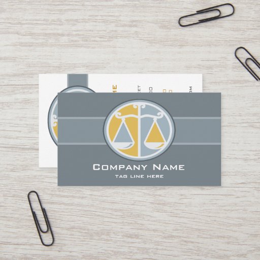 Customizable Scales of Justice Attorney Business Card