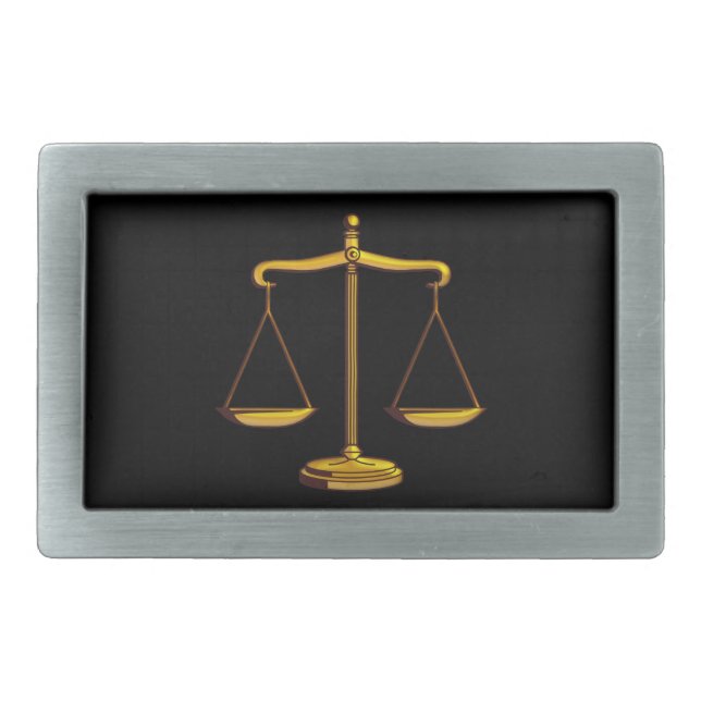 Scales of Justice - Belt Bucklet Belt Buckle (Front)