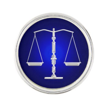 Scales Of Justice | Blue Supernova Light Pin by wierka at Zazzle