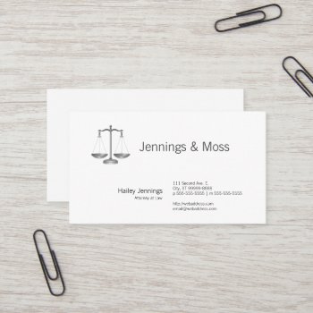 Scales Of Justice Business Card by TerryBain at Zazzle