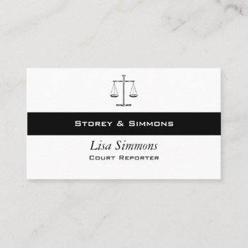 Scales Of Justice Business Card by TerryBain at Zazzle