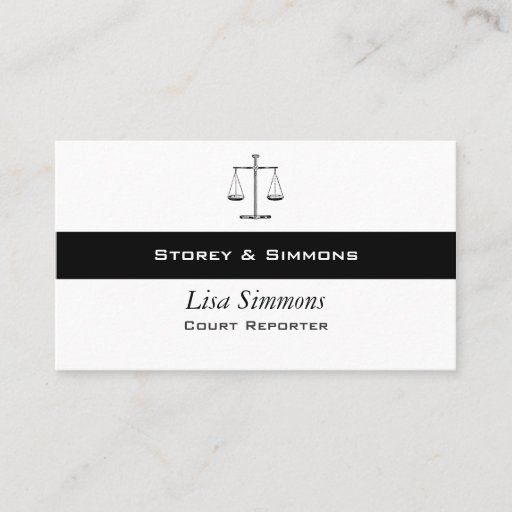 Customizable Scales of Justice Business Cards