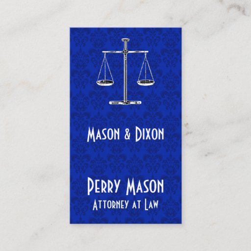 Customizable Scales of Justice Business Card