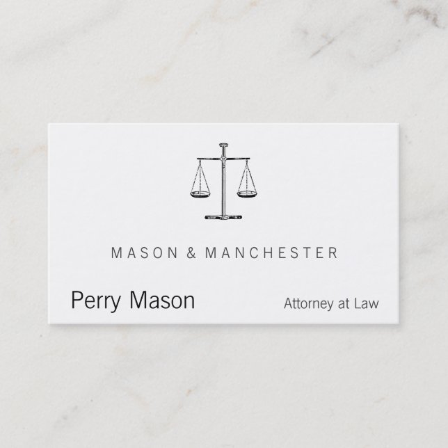 Scales of Justice Business Card (Front)