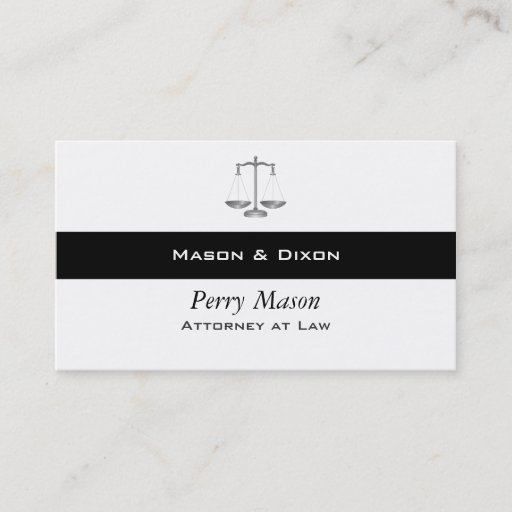 Customizable Scales of Justice Business Card Template