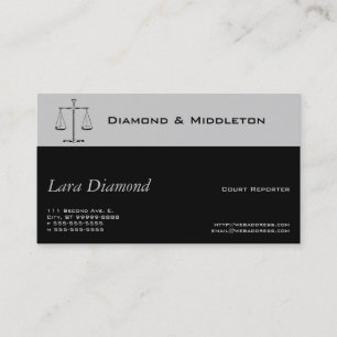 Scales of Justice Business Card