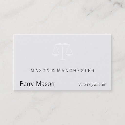Customizable Scales of Justice Business Cards