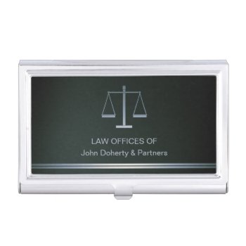 Scales Of Justice Business Cards Holder by wierka at Zazzle