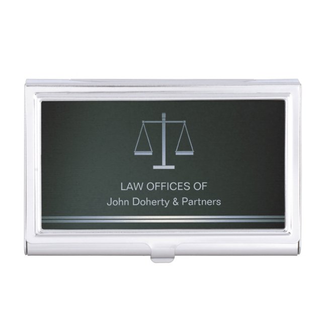 Scales of Justice Business Cards Holder (Front)