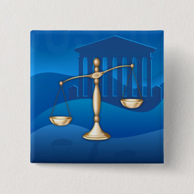 Scales of Justice Button (Front)