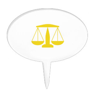 SCALES OF JUSTICE CAKE TOPPER