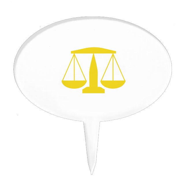 SCALES OF JUSTICE CAKE TOPPER (Front)