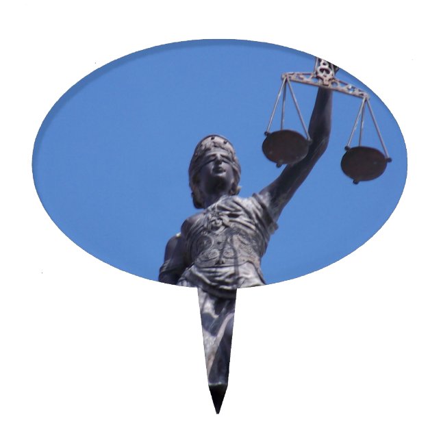 Scales of Justice Cake Topper (Front)