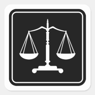 Scales of Justice Classic Square Sticker