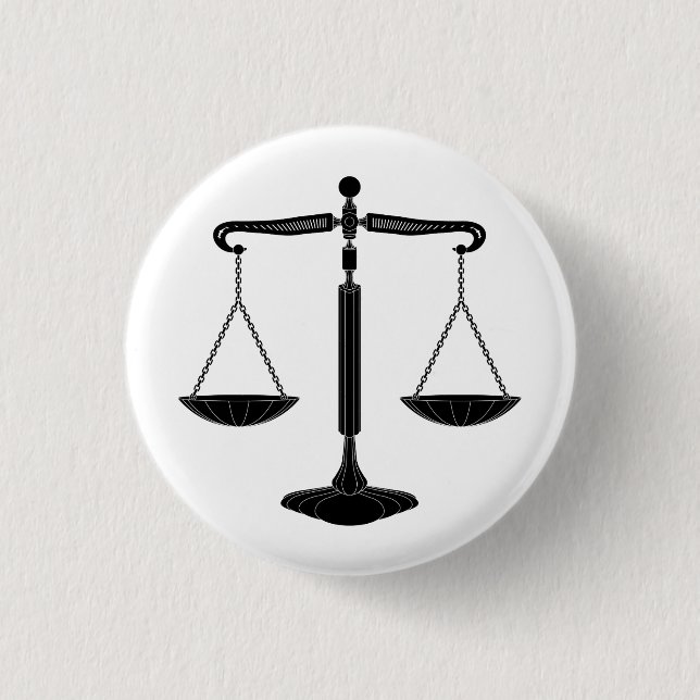 Scales of Justice | Classy Button (Front)