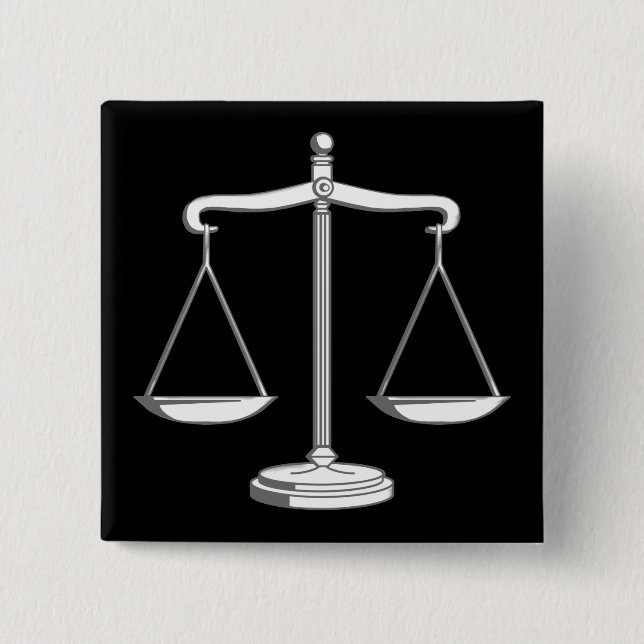 Scales of Justice | Classy Button (Front)