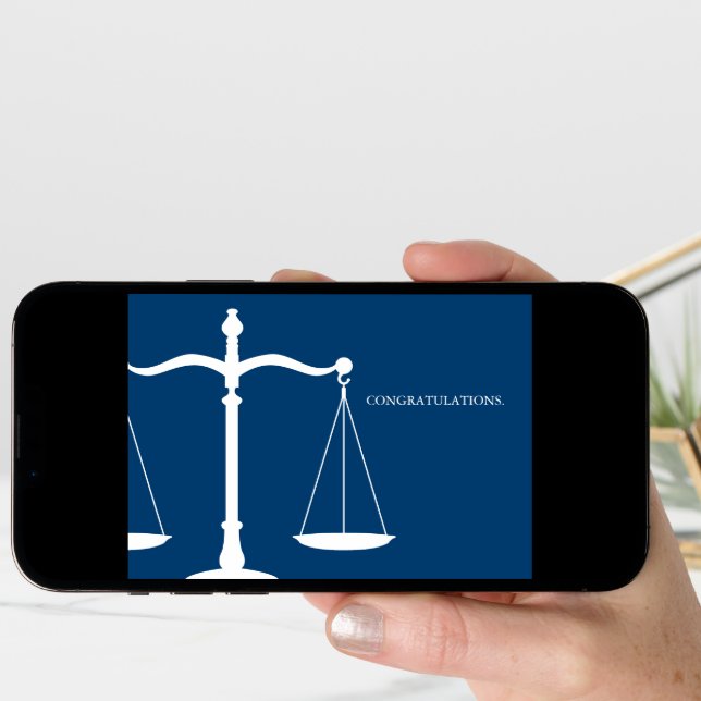 Scales of Justice Custom Congratulations Card (Front Digital)