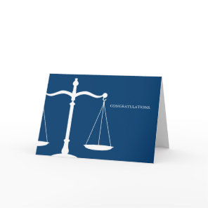 Scales of Justice Custom Congratulations Card