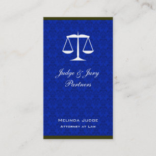 Scales of Justice Damask Color Bar Business Card