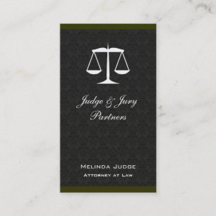 Scales of Justice Damask Color Bar Business Card