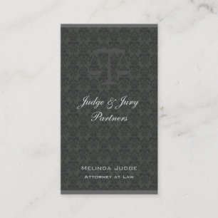 Scales of Justice Damask Color Bar Business Card