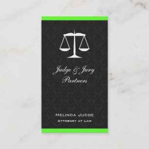 Scales of Justice Damask Legal Professional Business Card